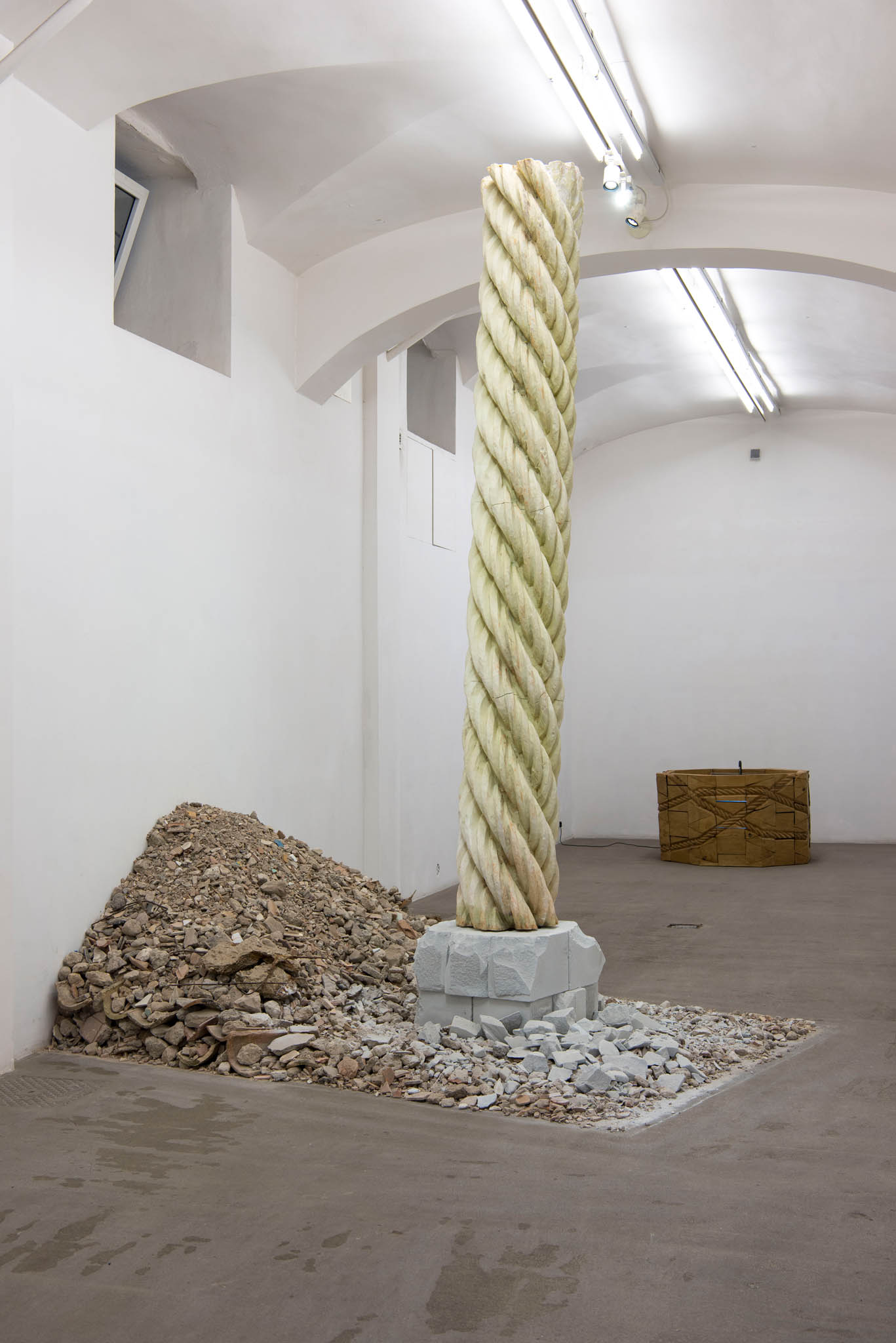 Mircea Cantor, Your Ruins Are My Flag. Installation view at Fondazione Giuliani, photo by Giorgio Benni