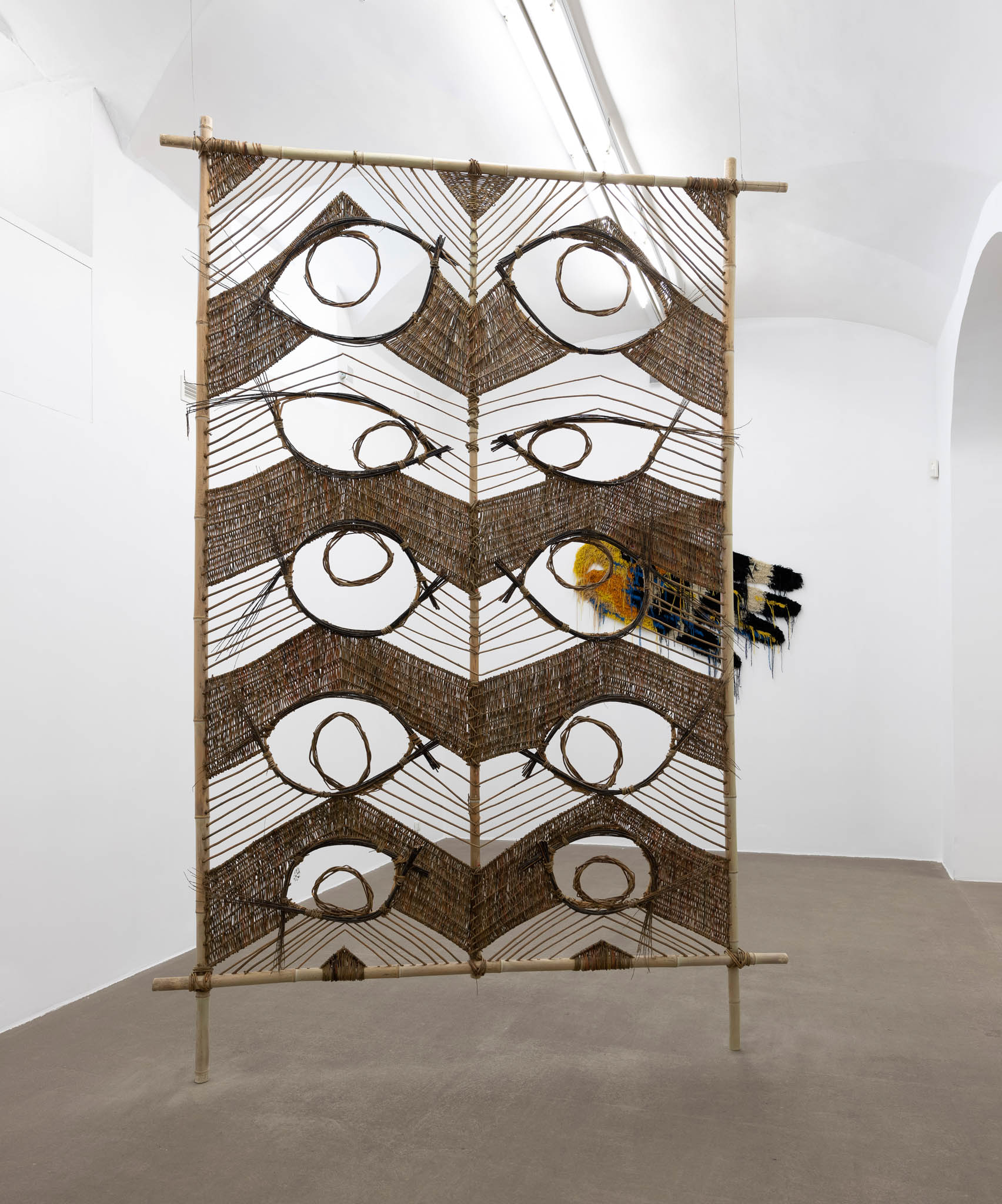 Caroline Achaintre, Permanente. Installation view at Fondazione Giuliani, photo by Giorgio Benni