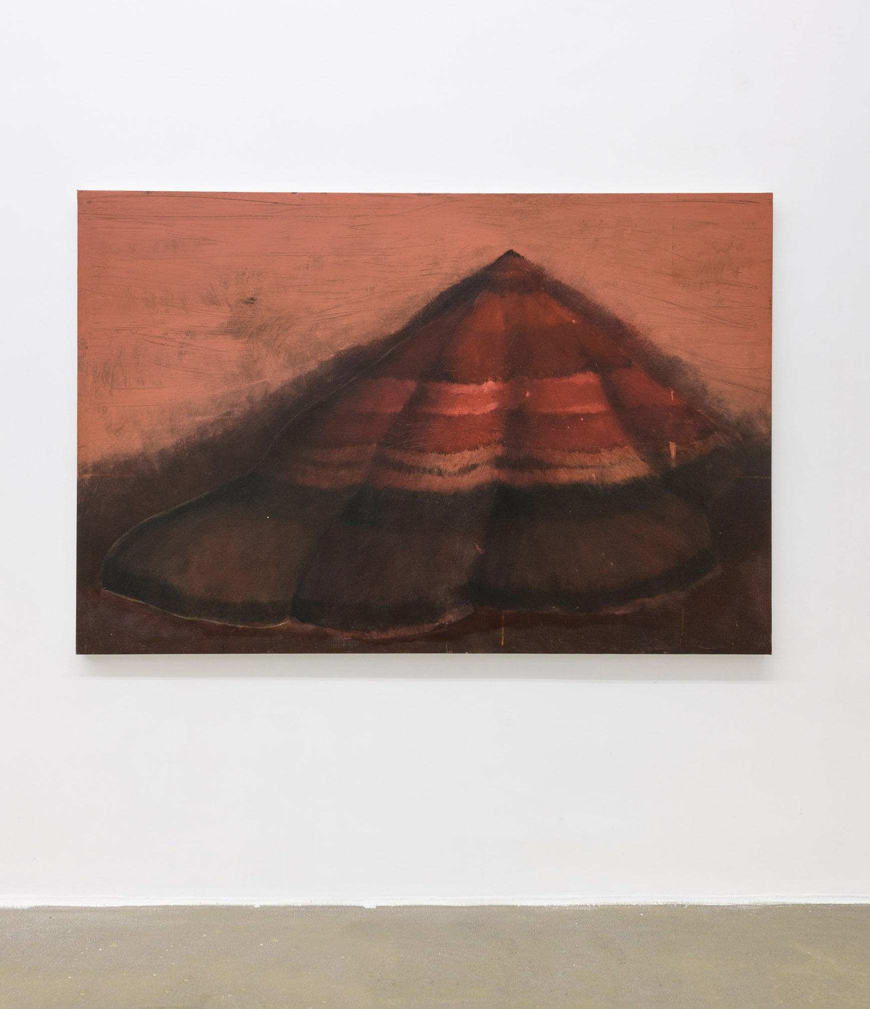 Alejandro Campins, Espacio Carmen, 2020, olio su tela, 130 x 195 cm. Foto di Giorgio Benni