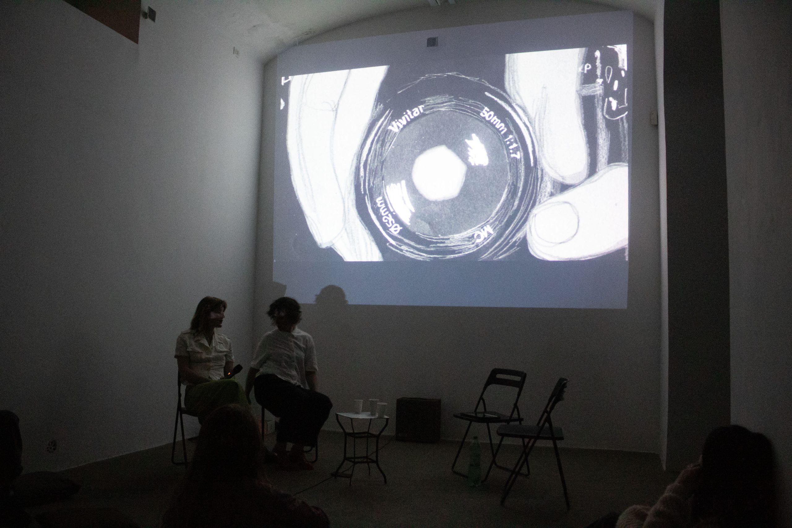 Catriona Gallagher in conversation with Léna Lewis-King and Luca Peretti, photo credits Silvia Calderoni, ©BSR