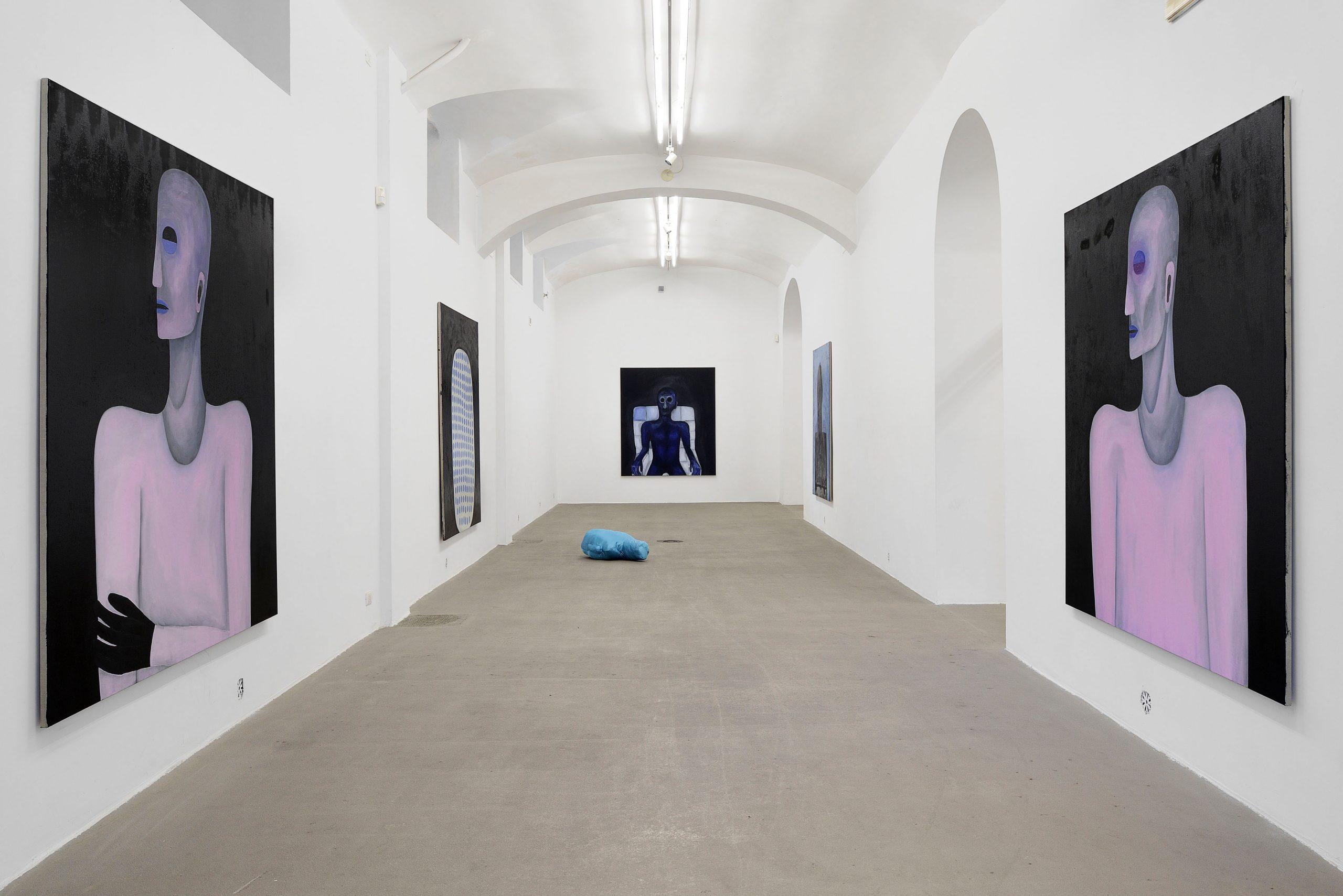 Raphaela Simon ‘Blaue Nacht’, installation view Fondazione Giuliani, May – July 2023, photo credit Roberto Apa